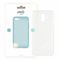 Купить Чехол клип-кейс PERO для Samsung A6 Plus силикон прозрачный