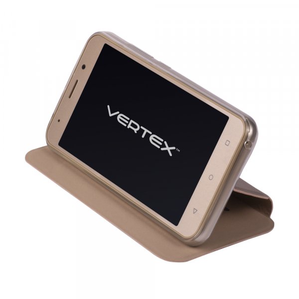 Купить Чехол-книжка для смартфона Vertex Impress Vira/Smart L LTE, золото