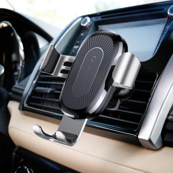 Купить Автодержатель Baseus Wireless Charger Gravity Car Mount Silver