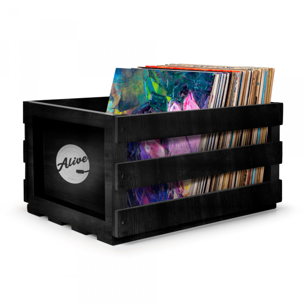 Купить Ящик для хранения винила Ящик для 80 пластинок ALIVE AUDIO Nature (Black)