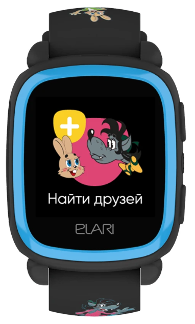 Купить Детские умные часы ELARI KidPhone «Ну, Погоди!» Black