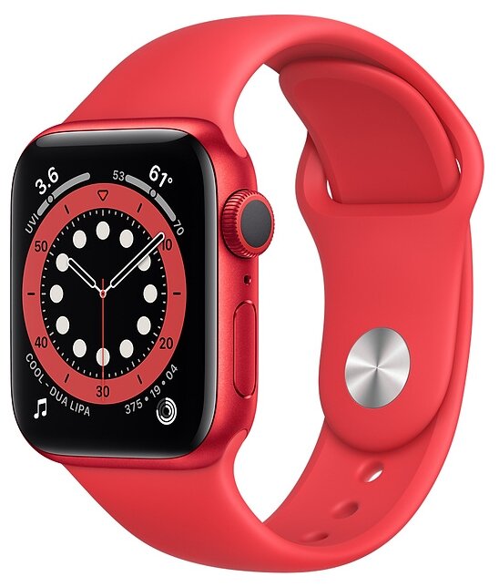 Купить Умные часы Смарт-часы Apple Watch S6 40mm PRODUCT(RED) Aluminum Case with PRODUCT(RED) Sport Band (M00A3RU/A)