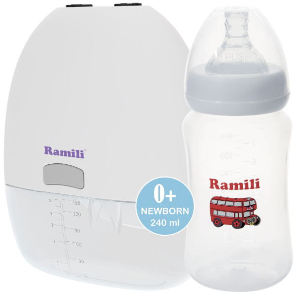 Купить Двухфазный электрический молокоотсос Ramili SE150 с бутылочкой 240ML (SE150240ML)