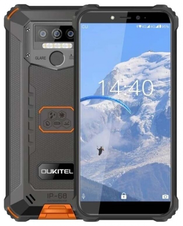 Смартфон OUKITEL WP5 4/32GB, черный / оранжевый