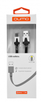 Купить Кабель Qumo 20517 USB-Micro USB плоский PVC 1.5м черный