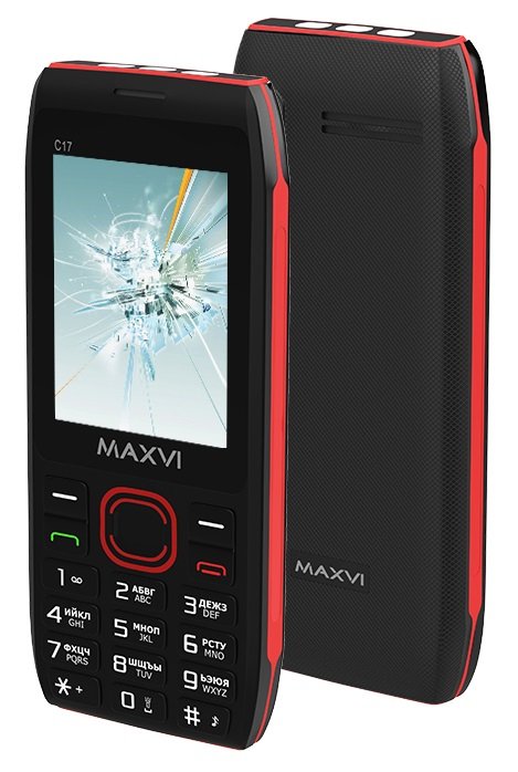 Купить Мобильный телефон Maxvi C17 Black-Red