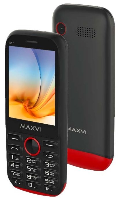Мобильный телефон Maxvi K17 Black-Red