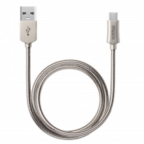 Купить Кабель Deppa Metal USB - micro USB, алюминий, 1.2м, стальной 72273