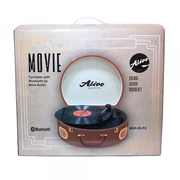 Купить Виниловый проигрыватель Alive Audio MOVIE French chocolate c Bluetooth