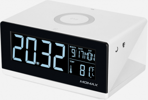 Купить Часы настольные с беспроводной зарядкой Momax Q.Clock Digital Clock with Wireless Charger