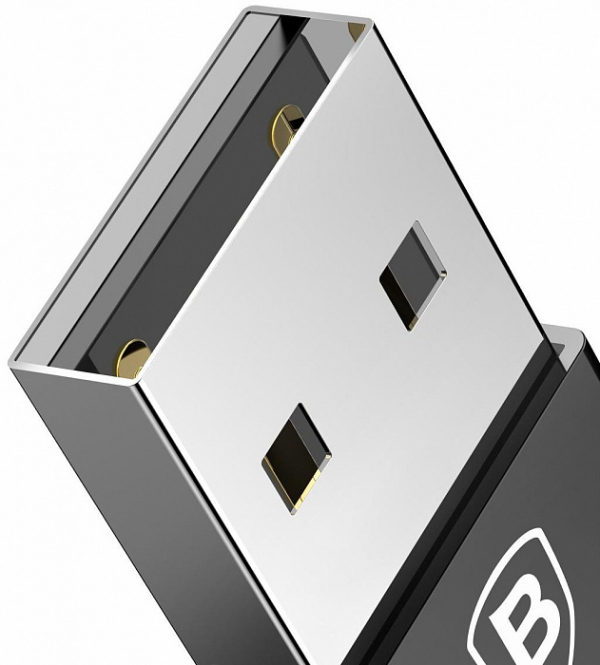 Купить Переходник Baseus Exquisite USB Male to Type-C Female Adapter Converter CATJQ-A01 (Black)