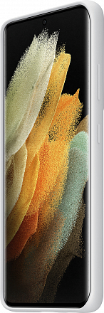 Купить Чехол-накладка Samsung EF-PG998TJEGRU Silicone Cover для Galaxy S21 Ultra, светло-серый (EF-PG998TJEGRU)