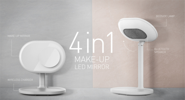 Купить Зеркало Momax Q.Led Mirror with Wireless Charging and Bluetooth Speaker