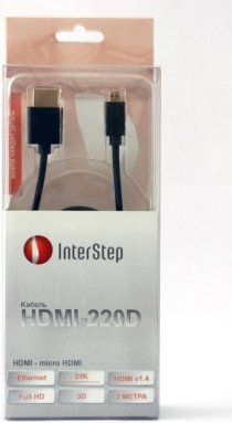 Купить Кабель соединительный Кабель InterStep microHDMI тип D HDMI-220D 2м