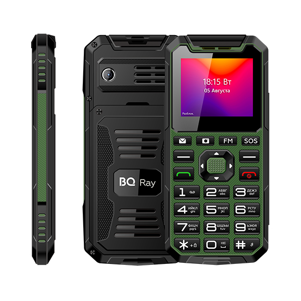 Купить Мобильный телефон BQ 2004 Ray Green+Black