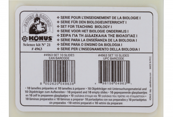 Купить Набор микропрепаратов Konus 10: «Биология» (часть 1)
