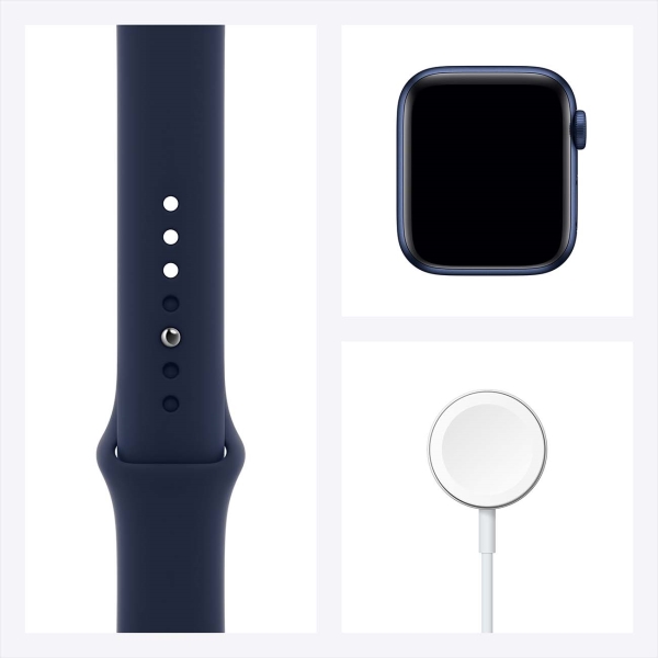 Купить Смарт-часы Apple Watch S6 40mm Blue Aluminum Case with Deep Navy Sport Band (MG143RU/A)