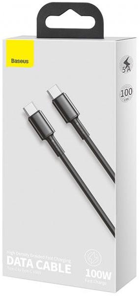 Купить Кабель Baseus High Density Braided Fast Charging USB-C 1m CATGD-01 (Black)