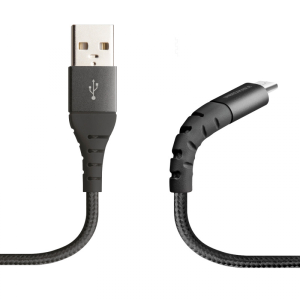 Купить Зарядный кабель USB - MicroUSB, UNBREAKABLE line black