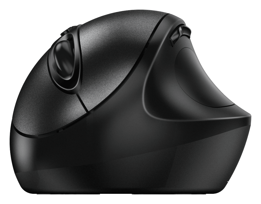 Купить Мышь беспроводная Ergo 8300S черная (black),  вертикальная эргономичная бесшумная мышь с подставкой для большого пальца