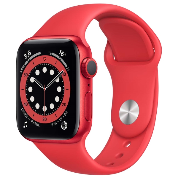 Купить Умные часы Смарт-часы Apple Watch S6 44mm PRODUCT(RED) Aluminum Case with PRODUCT(RED) Sport Band (M00M3RU/A)