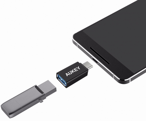 Купить Комплект переходников Aukey CB-A1 USB 3.0 - USB-C (Black)
