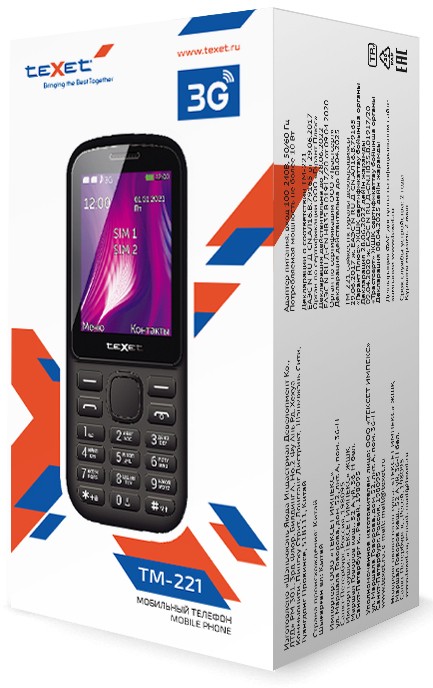 Купить Телефон teXet TM-221