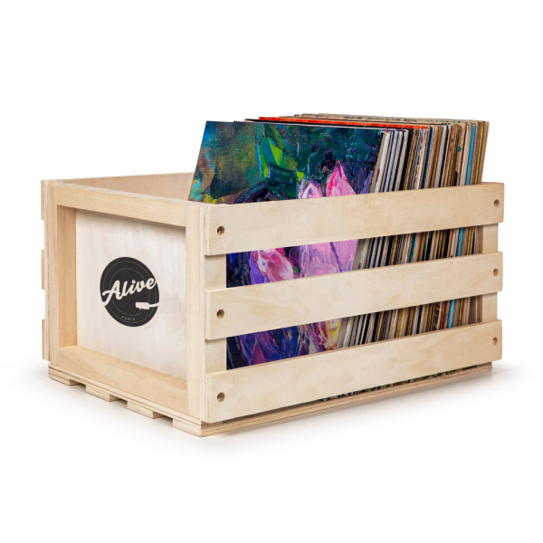 Купить Ящик для хранения винила Ящик для 80 пластинок ALIVE AUDIO Nature (Wood)