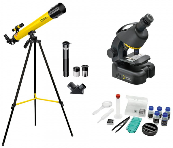 Купить Набор Bresser National Geographic: телескоп 45/600 AZ и микроскоп 40–460x
