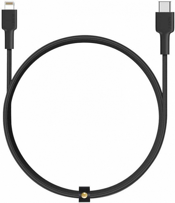Купить Кабель для iPhone, iPad Aukey Braided Nylon (CB-CL3) USB-C to Lightning 0.9m (Black)(1191404)