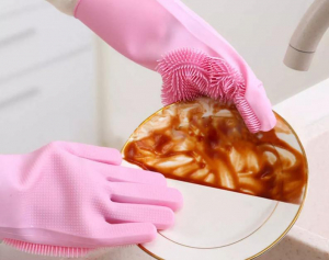 Купить Перчатки для уборки Xiaomi Silicone Cleaning Glove (Pink)
