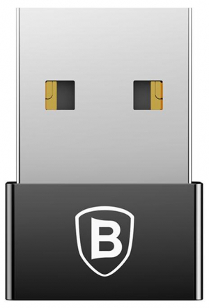 Купить Переходник Baseus Exquisite USB Male to Type-C Female Adapter Converter CATJQ-A01 (Black)