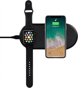 Купить Зарядное устройство COTEetCI WS-7 2in1 iPhone&Apple Watch Wireless Charger Black