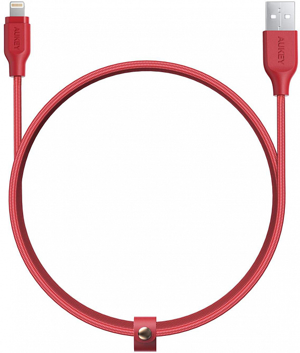 Купить Кабель Aukey MFi Lightning 8 pin Sync and Charging Cable L 2m красный LLTS148184