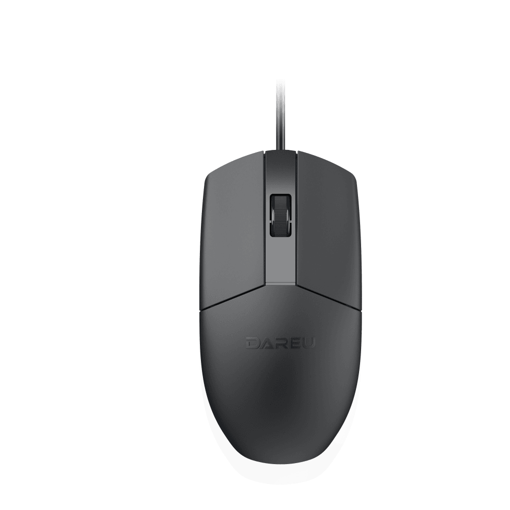 Купить Мышь проводная Dareu LM103 Black (черный), DPI 1200, размер 118x61x38мм, 1,58м