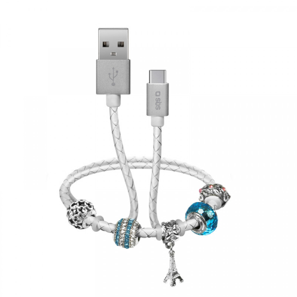 Купить USB  - Type-C кабель с шармом для передачи данных и зарядки