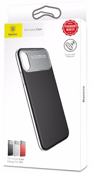 Купить Чехол Baseus Slim Lotus Case (WIAPIPHX-QF01) для Apple iPhone X (Black) 932098