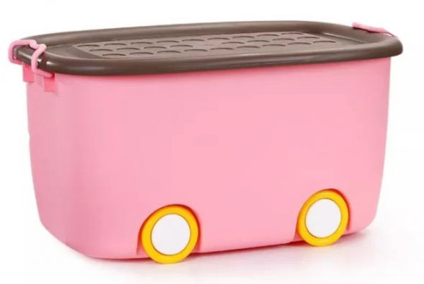 Купить Ящик для хранения на колесах ZDK большой (розовый)