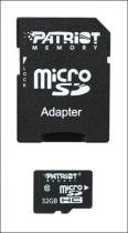 Купить MicroSD 32Gb Patriot + переходник SD Class 10