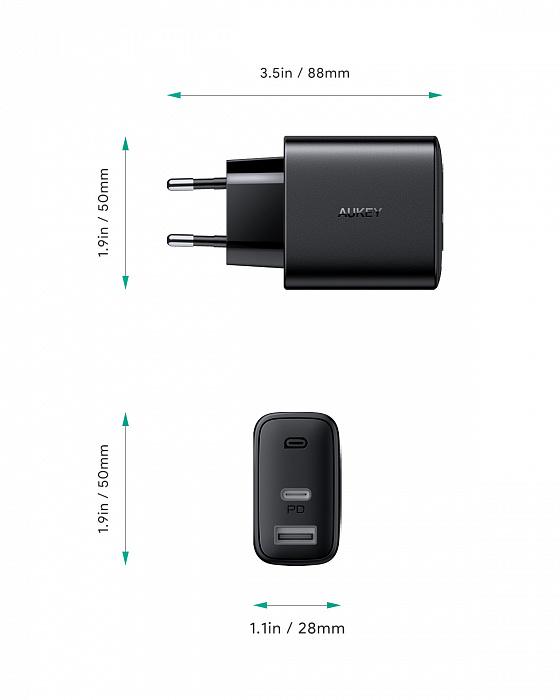 Купить Aukey Swift Mix PD 30W USB-A/C PA-F3