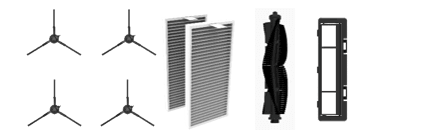 Купить Комплект аксессуаров для робота-пылесоса TCL SWEEVA 6000/6500 (основная щетка - 1 шт., боковая щетка - 4 шт., фильтр - 2 шт., крышка основной щетки - 1 шт.)
