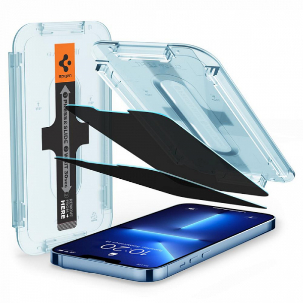 Защитное стекло Spigen Glas.tR EZ Fit Privacy 2 Pack (AGL03378) для iPhone 13 Pro Max (Clear)