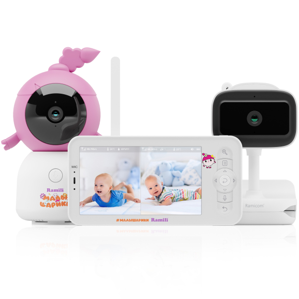 Купить Видеоняня Ramili Baby RV100NUSHAVRC400C Нюша, Малышарики, с креплениями