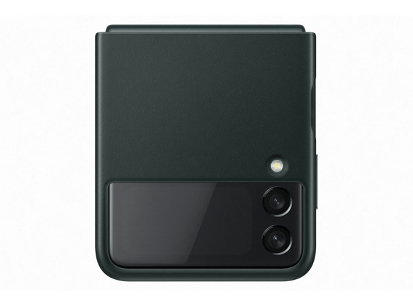 Купить Чехол Samsung Leather Cover для Galaxy Z Flip 3, зелёный (EF-VF711LGEGRU)