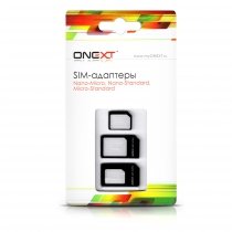 Купить SIM-адаптер ONEXT Комплект 3 в 1 (черный)