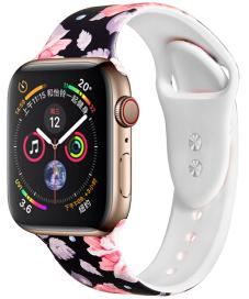 Купить Ремешок COTEetCI W38 Flowers TPU band for Apple Watch 44mm black roses