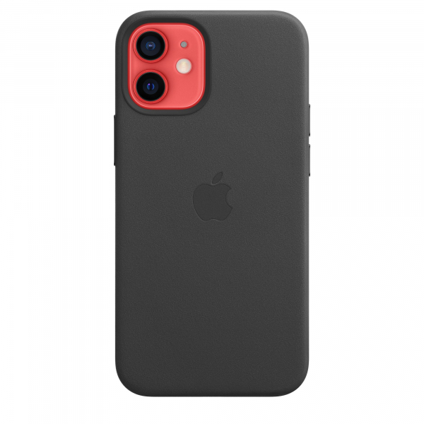 Купить Чехол клип-кейс Apple для IPhone 12 mini Leather Case with MagSafe черный (MHKA3ZE/A)