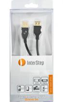 Купить Кабель Удлинитель InterStep USB 2.0 AA 3m Gold