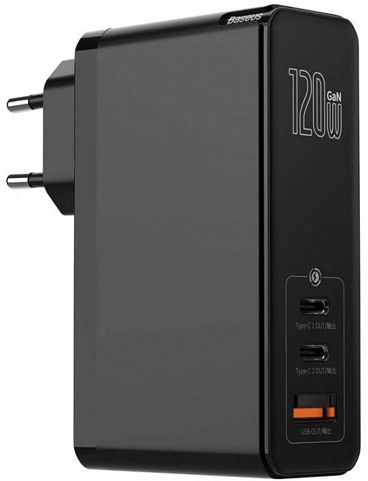 Купить Сетевое зарядное устройство Baseus GaN Mini Quick Charger 120W CCGAN-J01 (Black)