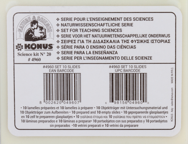 Купить Набор микропрепаратов Konus 10: «Естественные науки»